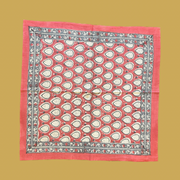 Block printed scarf/bandana - Leaf (berry)