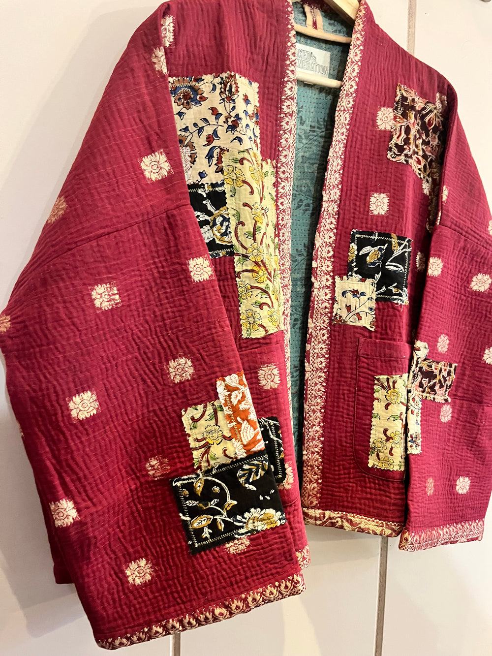 Penny Patchwork Kantha Jacket S/M 8