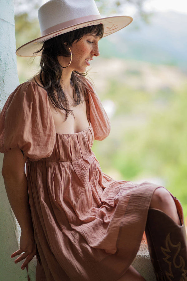 Calamity Jane Hat  (fedora, rancher, unique, festival): 57 (S/M)