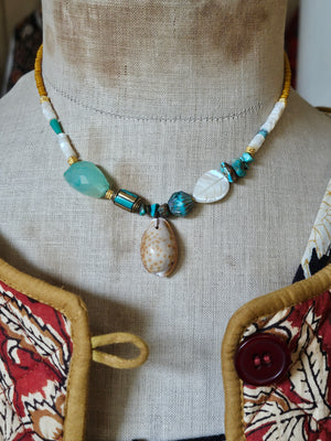 One of a Kind, Semi-Precious Stone Necklace #3