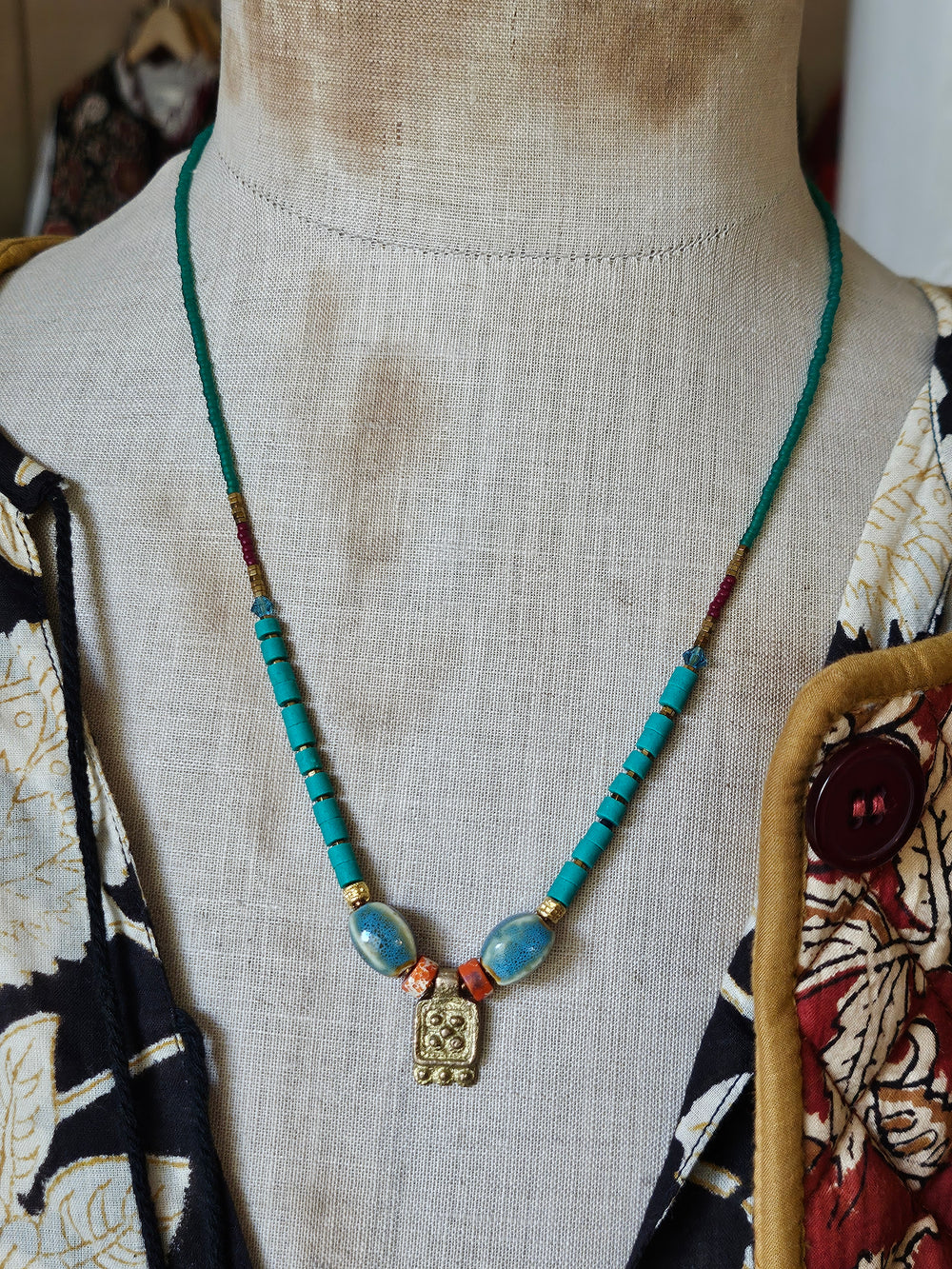 One of a Kind, Semi-Precious Stone Necklace #7