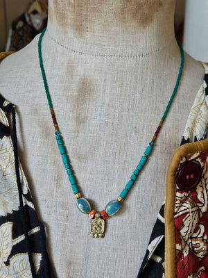 One of a Kind, Semi-Precious Stone Necklace #7