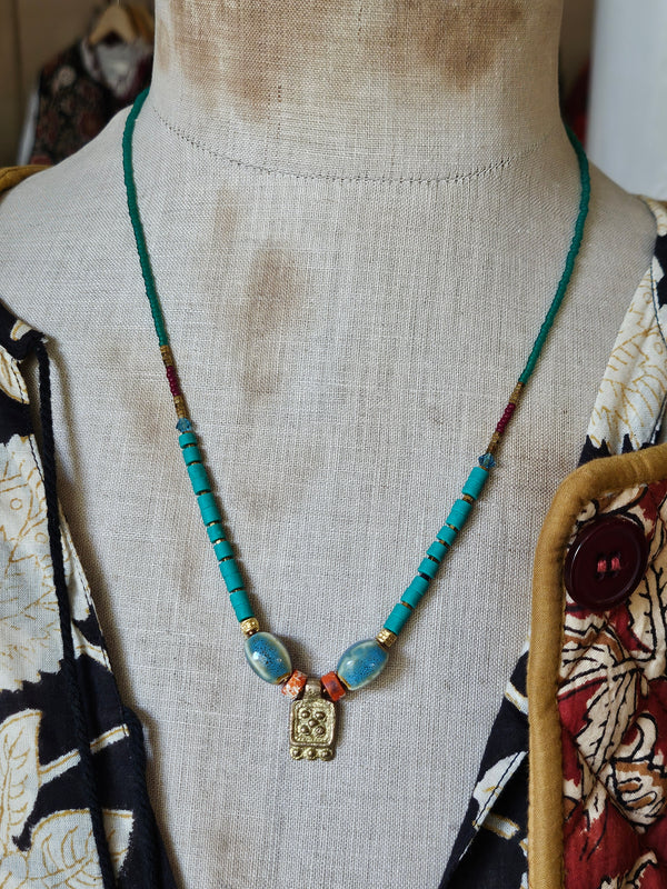 One of a Kind, Semi-Precious Stone Necklace #7