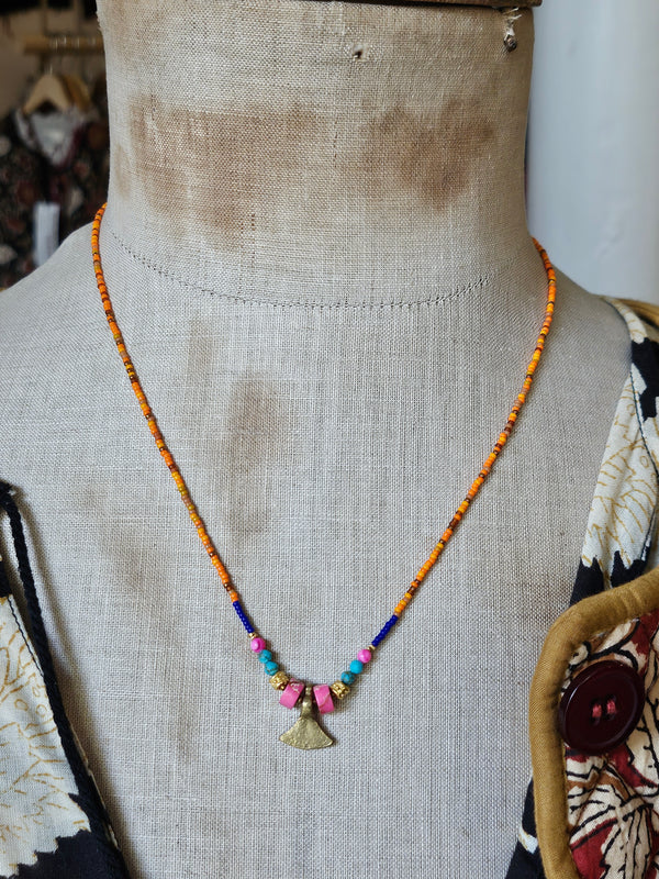 One of a Kind, Semi-Precious Stone Necklace #9