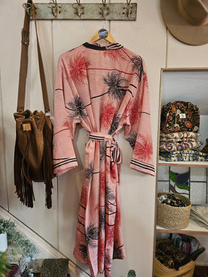 Sari Silk Robe & Eye Mask Set #1 - L/XL