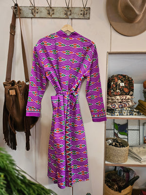 Sari Silk Robe & Eye Mask Set #5 - S/M