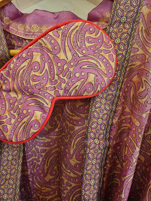 Sari Silk Robe & Eye Mask Set #4 - S/M
