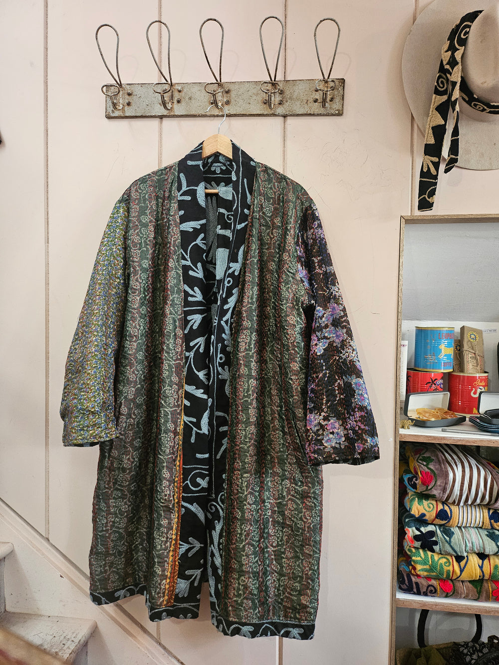 The Twin Soul Duster Jacket - Blue & Black #1