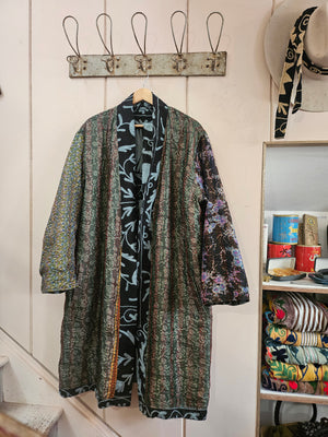 The Twin Soul Duster Jacket - Blue & Black #1