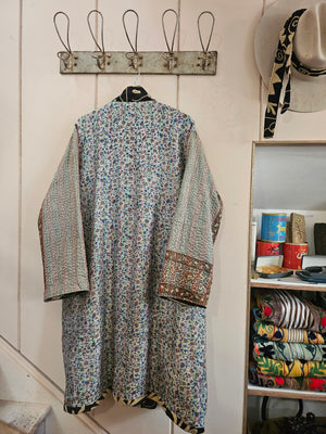 The Twin Soul Duster Jacket - Cream & Black #2