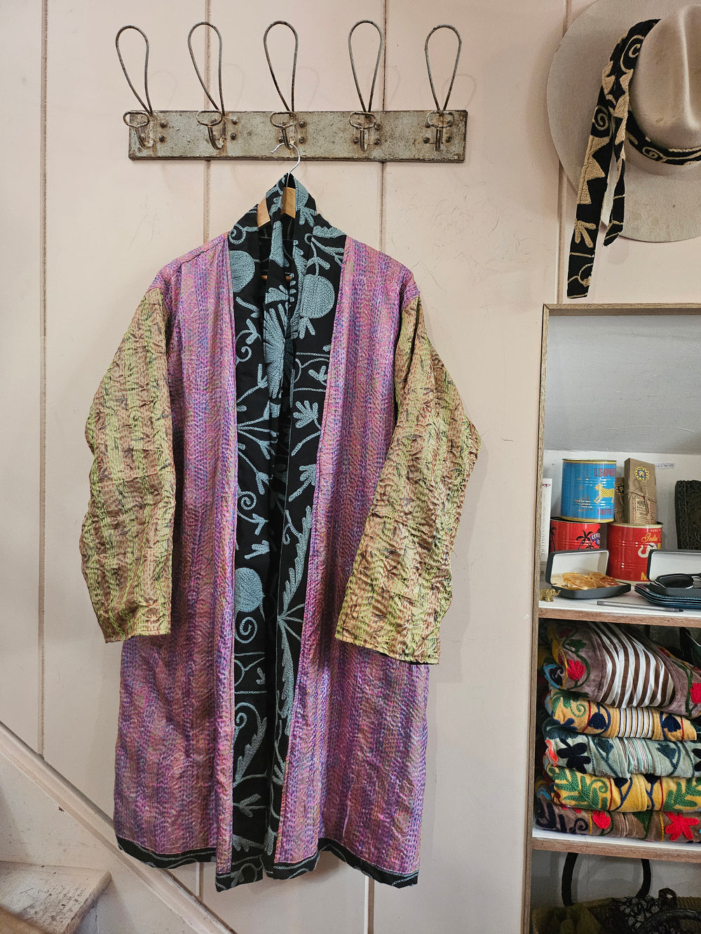 The Twin Soul Duster Jacket - Blue & Black #3