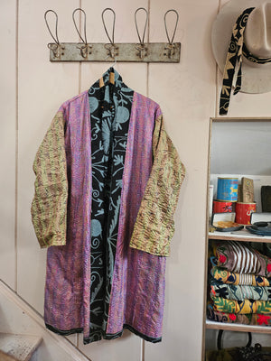 The Twin Soul Duster Jacket - Blue & Black #3