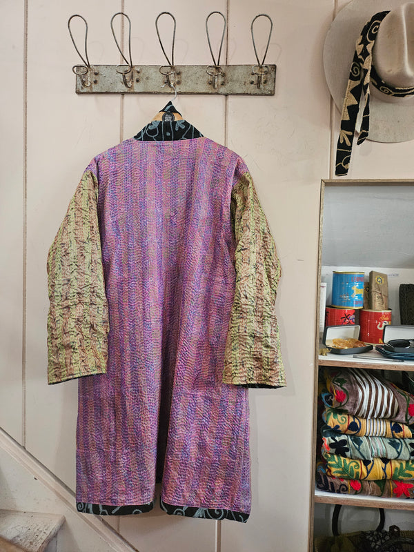 The Twin Soul Duster Jacket - Blue & Black #3