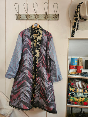 The Twin Soul Duster Jacket - Cream & Black #5
