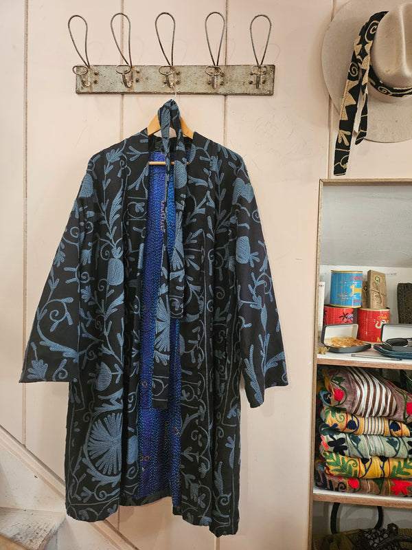 The Twin Soul Duster Jacket - Blue & Black #6