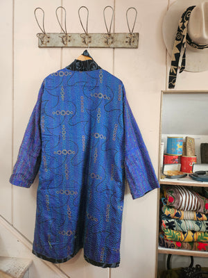The Twin Soul Duster Jacket - Blue & Black #6