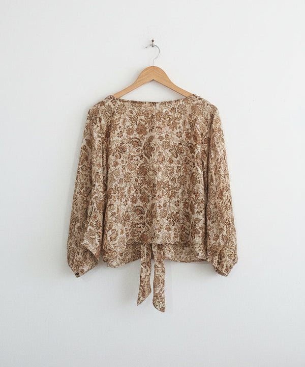 Silk Wrap Top #1