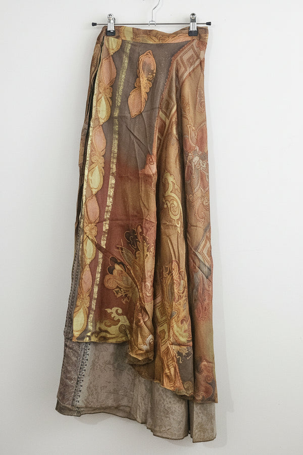 Layered Silk Wrap Skirt #1