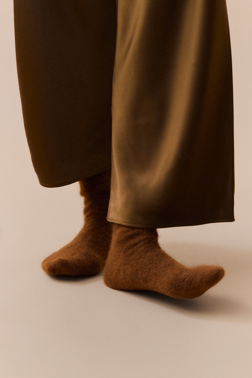 Chestnut Brown Ultra Soft Alpaca Socks: 2 sizes available