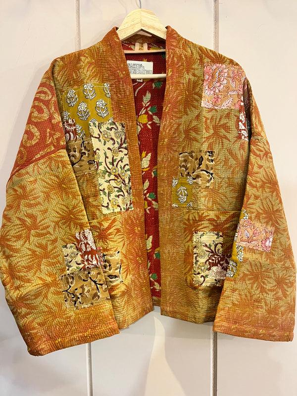 Penny Patchwork Kantha Jacket S/M 11