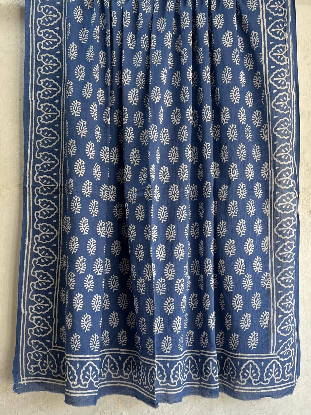 Beach Coverup Sarong Pareo - Indigo White Paisley