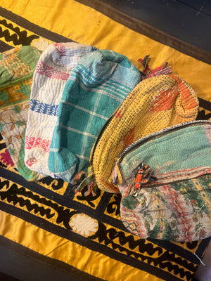 Kantha Zip Up Bag- Small bag