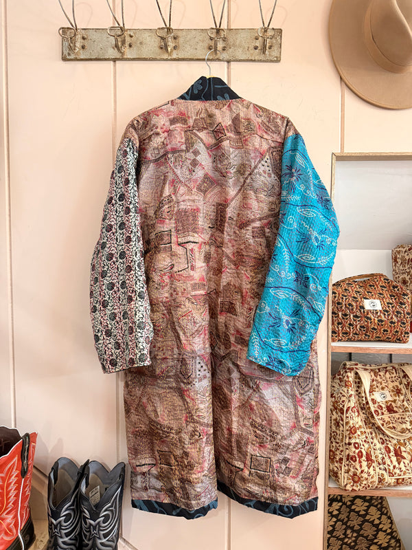 The Twin Soul Duster Jacket - Dark Blue & Black #2