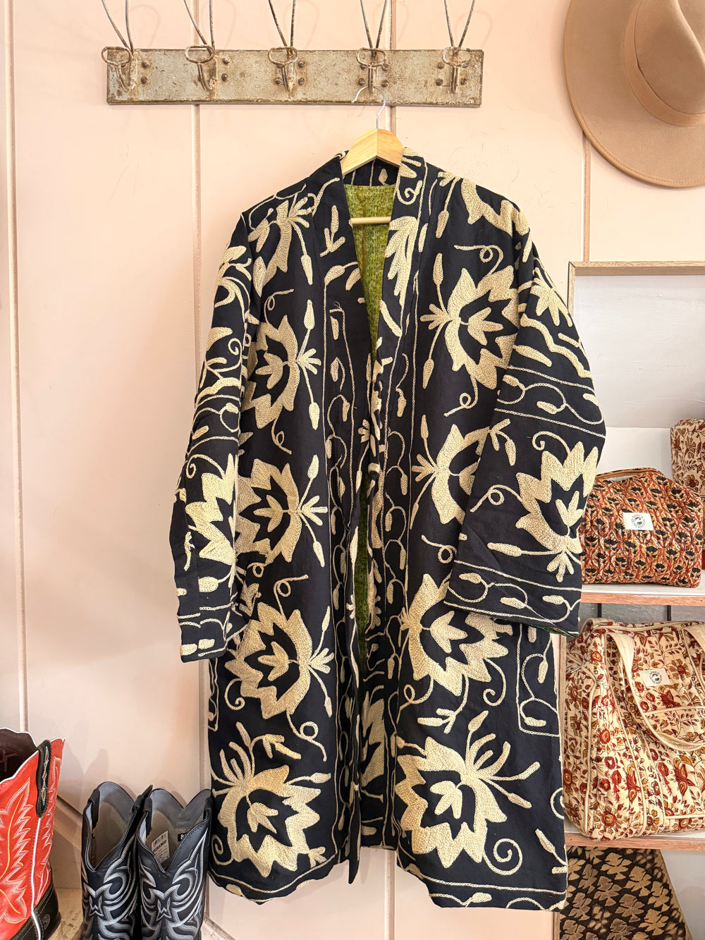 The Twin Soul Duster Jacket - Cream & Black #4