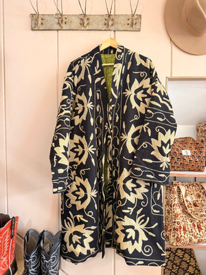 The Twin Soul Duster Jacket - Cream & Black #4