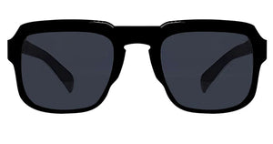 Spitfire Sunglasses: Black on Black with White Line