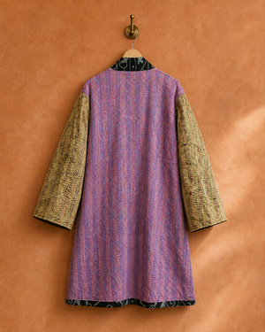 The Twin Soul Duster Jacket - Blue & Black #3