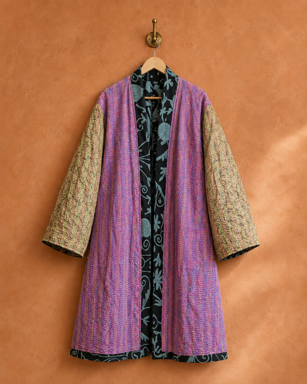 The Twin Soul Duster Jacket - Blue & Black #3