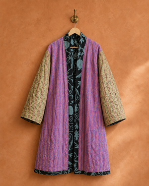 The Twin Soul Duster Jacket - Blue & Black #3