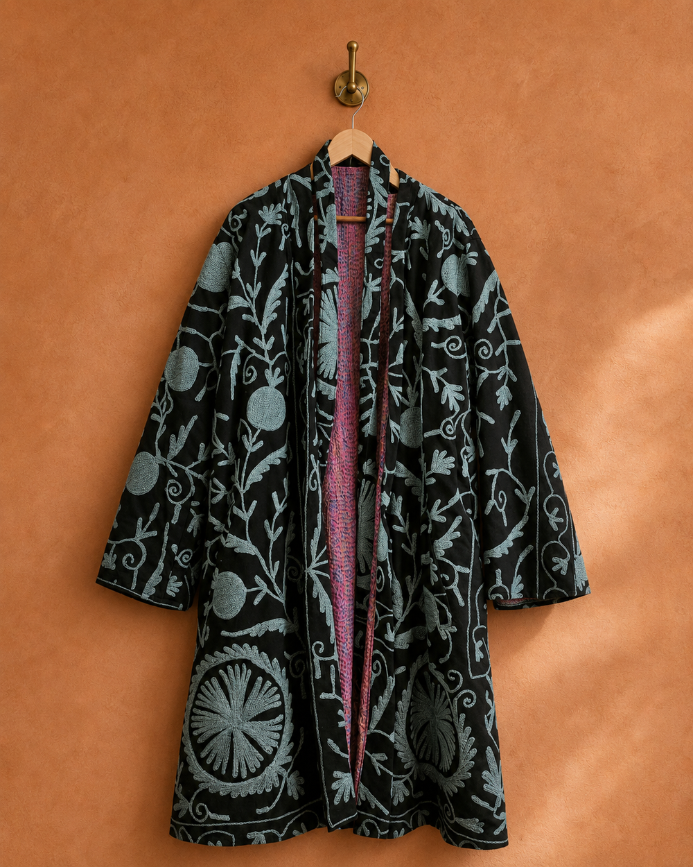 The Twin Soul Duster Jacket - Blue & Black #3