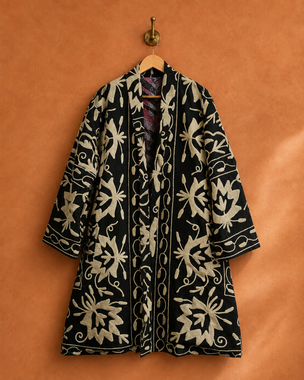The Twin Soul Duster Jacket - Cream & Black #5