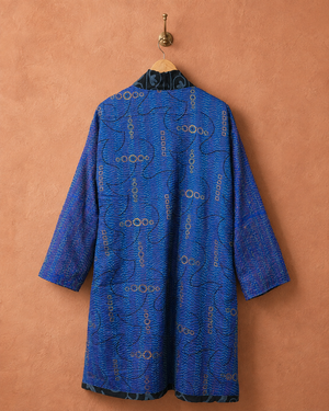 The Twin Soul Duster Jacket - Blue & Black #6