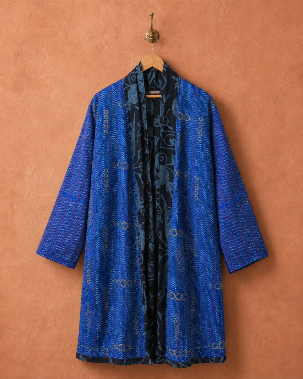 The Twin Soul Duster Jacket - Blue & Black #6