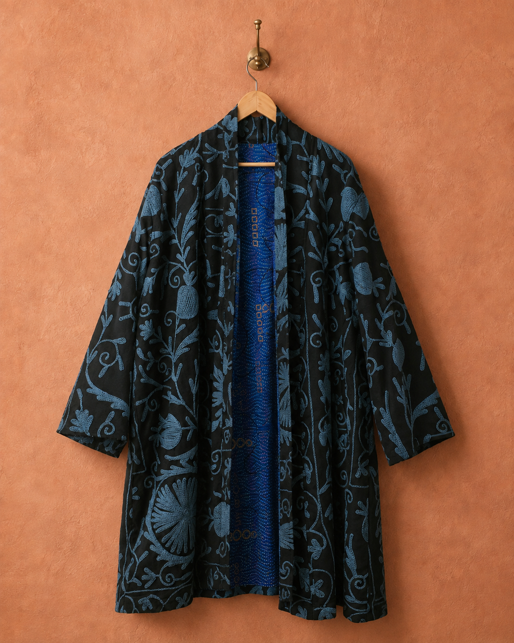 The Twin Soul Duster Jacket - Blue & Black #6