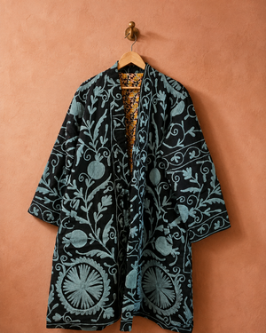 The Twin Soul Duster Jacket - Blue & Black #8