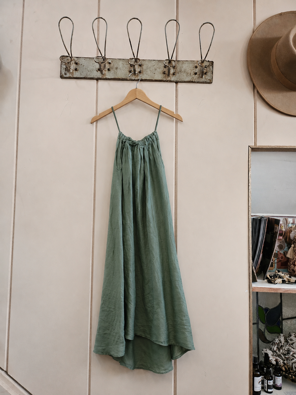 Linen Strappy Summer Dress