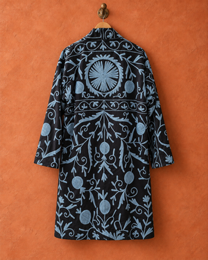 The Twin Soul Duster Jacket - Blue & Black #1