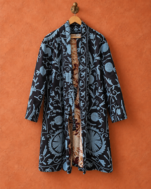 The Twin Soul Duster Jacket - Blue & Black #1