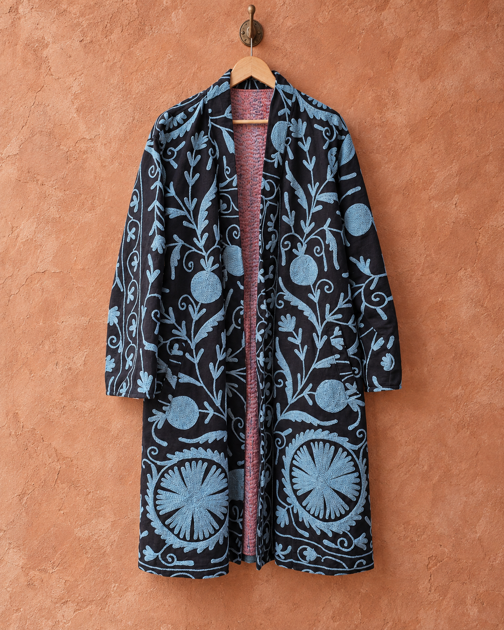 The Twin Soul Duster Jacket - Blue & Black #2