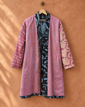 The Twin Soul Duster Jacket - Blue & Black #2