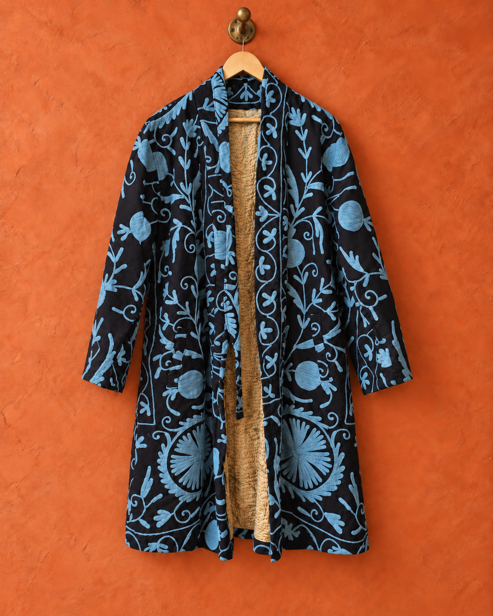The Twin Soul Duster Jacket - Blue & Black #4