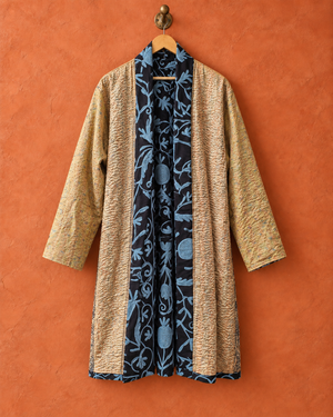 The Twin Soul Duster Jacket - Blue & Black #4
