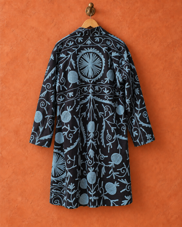 The Twin Soul Duster Jacket - Blue & Black #4