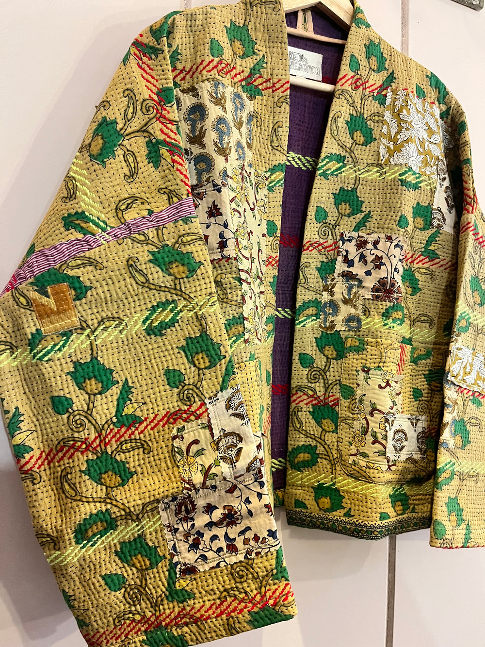 Penny Patchwork Kantha Jacket S/M 6