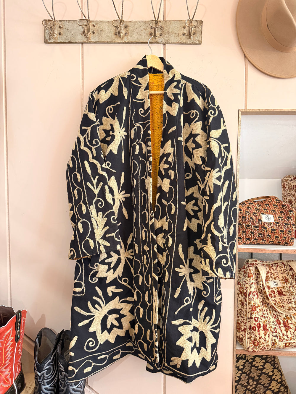 The Twin Soul Duster Jacket - Cream & Black #2