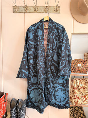 The Twin Soul Duster Jacket - Dark Blue & Black #2